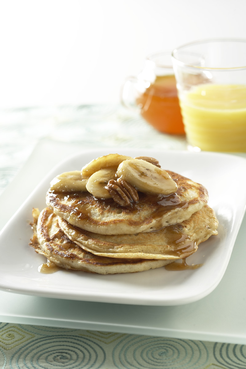 Spiced Banana Nut Pancakes