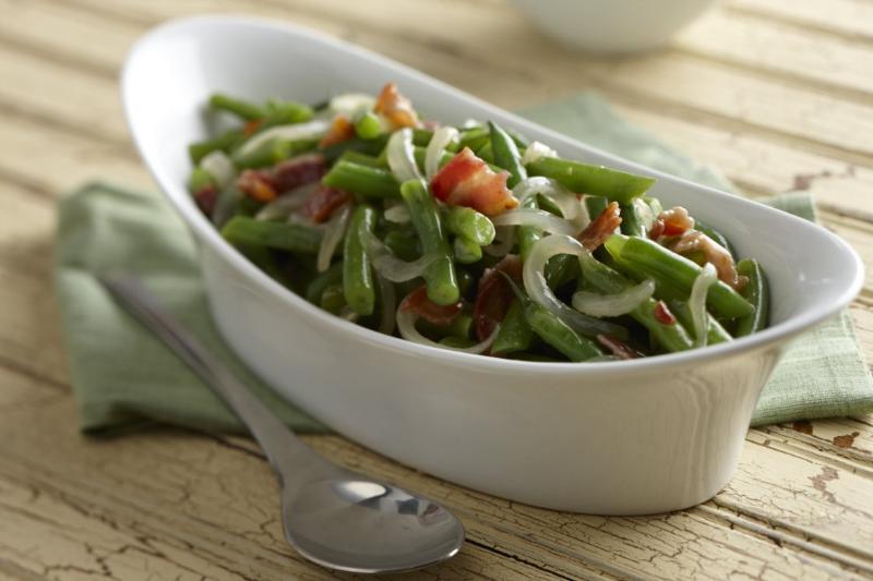 Warm Green Beans with Bacon